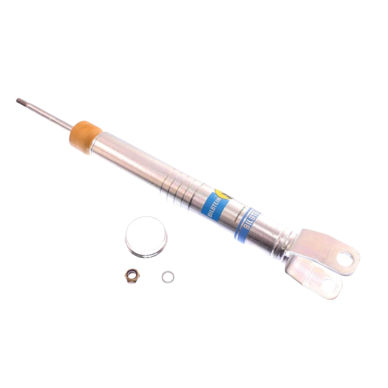 Shock absorber with additional parts on a white background