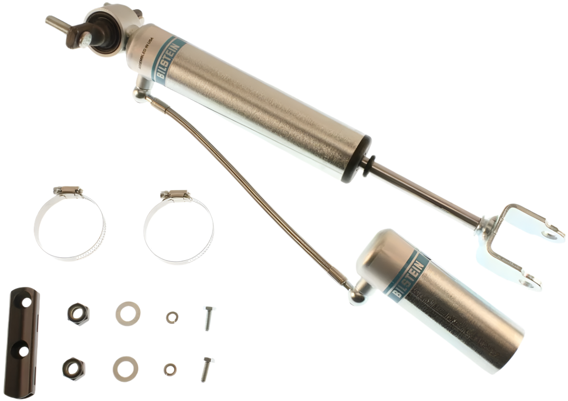 Bilstein front shock absorber for Chevrolet Silverado 2011-2016 2500HD + 3500H with parts for installation.