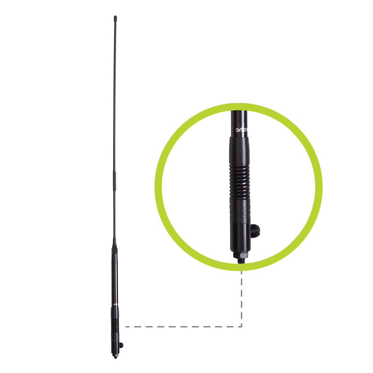 Anu250 UHF Cb 6.5 Dbi Antenna With Elevated Feed And Flexible Whip
