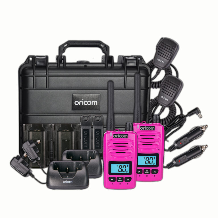 Dtxtp600pnk Pink 5 Watt Ip67 Waterproof Handheld UHF Cb Radio Trade Pack (Twin Radios) (Copy)
