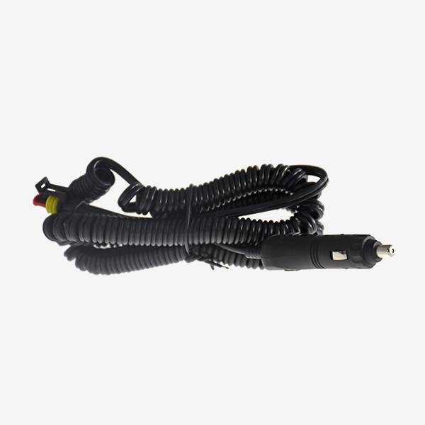 Cig. Plug Lead With Curly Cord And Amp Plug