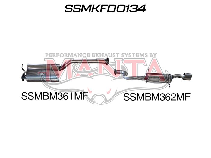 Manta - Falcon BA BF 6 Cylinder XR6 Ute CatBack Muffler/Muffler - (SSMKFD0134)