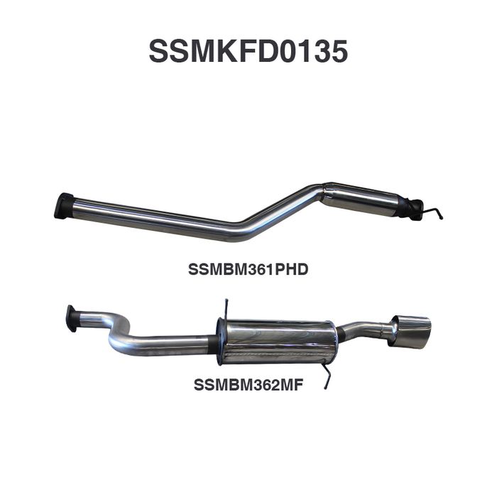 Manta - Falcon BA BF 6 Cylinder XR6 Ute CatBack Hotdog/Muffler - (SSMKFD0135)