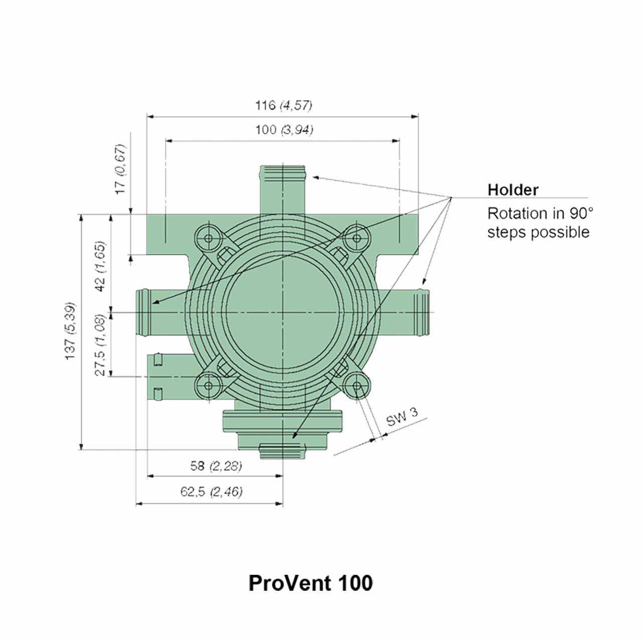 Os-Prov-35 Hyundai Iload 2014-On 2.5l 4cyl. Turbo Diesel Dohc 16v Mann+Hummel Provent 100 Oil Catch Can Kit