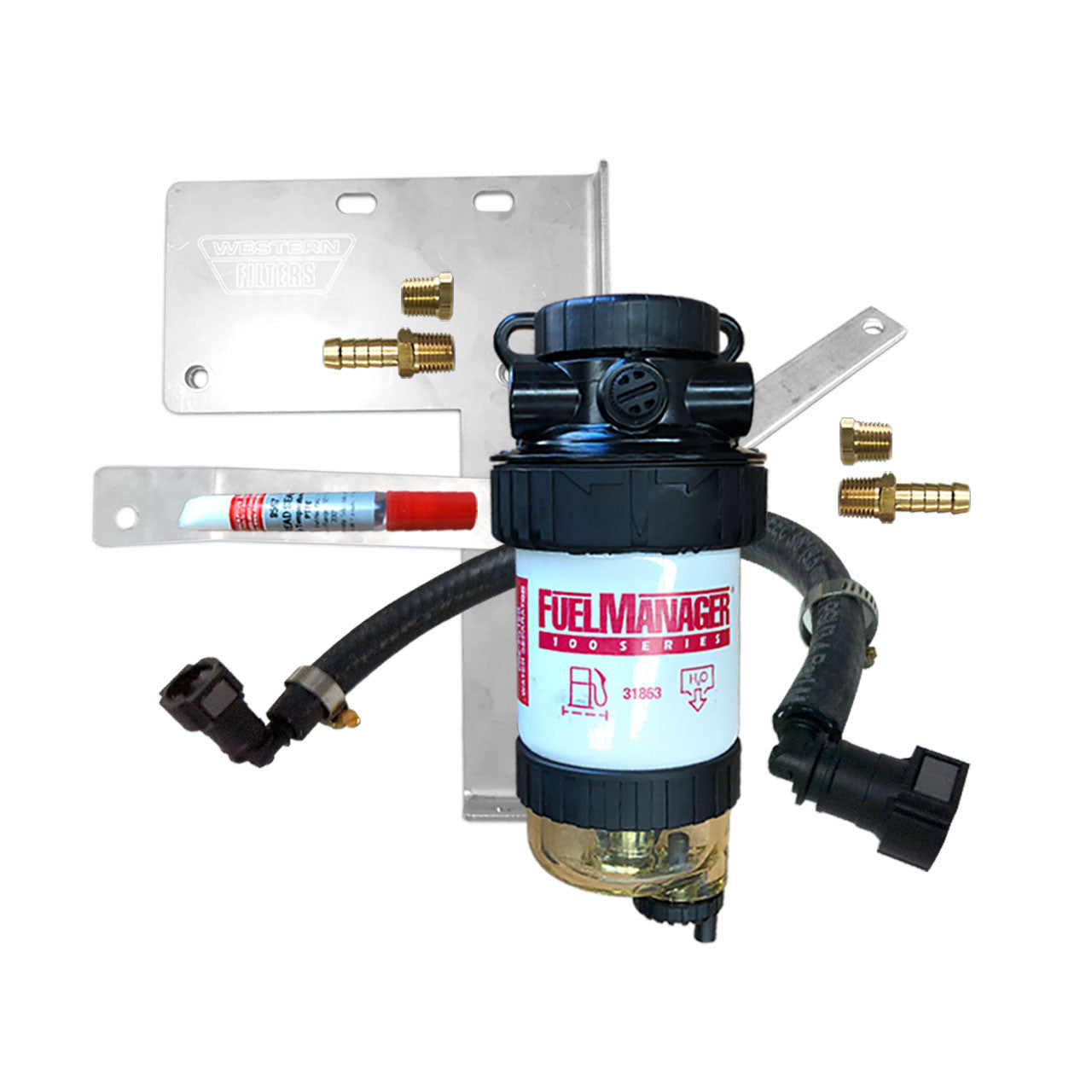 Nissan Navara 2015-21 2.3l St Np300 4x4 Ys23 Dohc Fuel Manager Pre Filter Dual Bracket Kit Os-17-Fmb