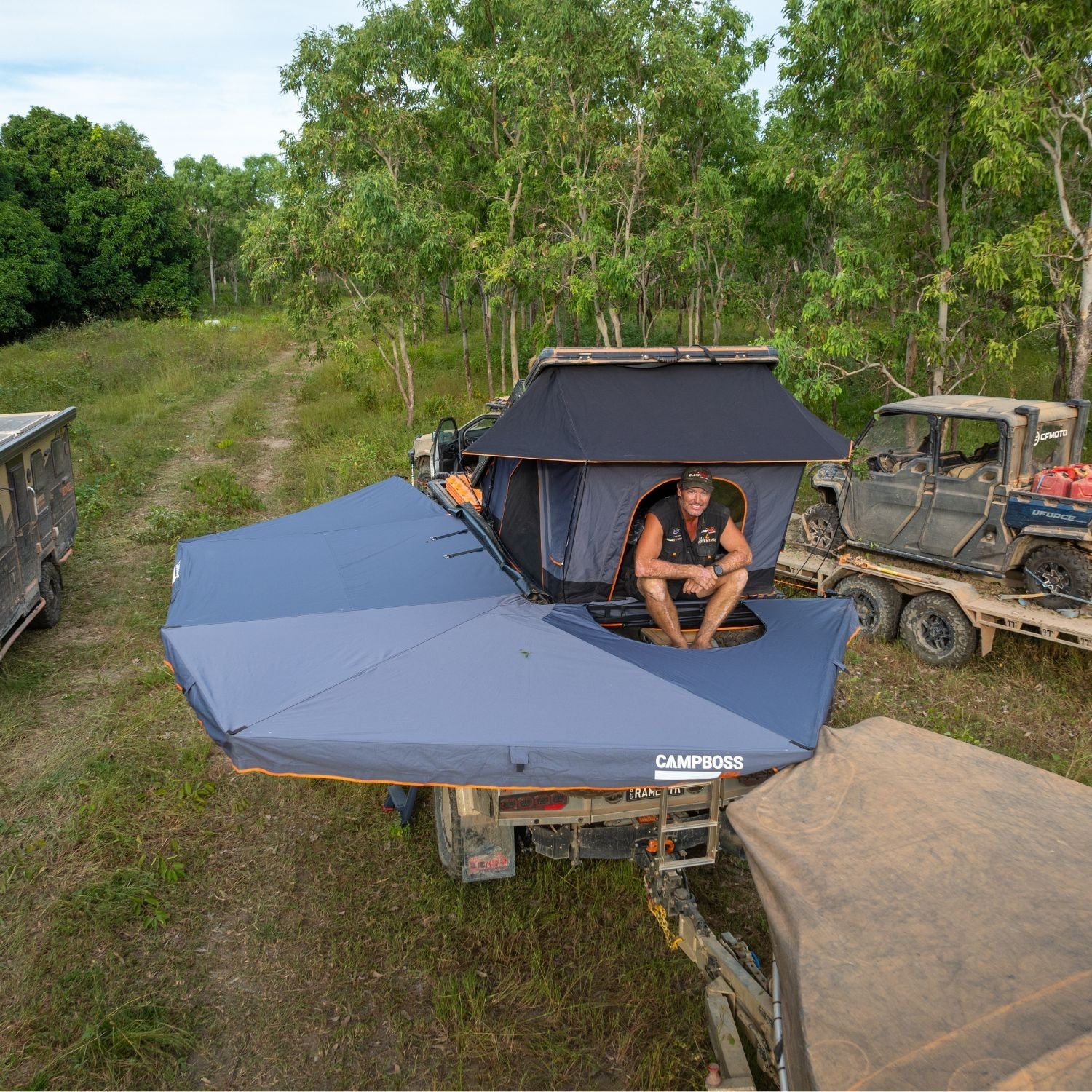campboss roof top tent Boss Shadow 270 XL Awning, w/zip