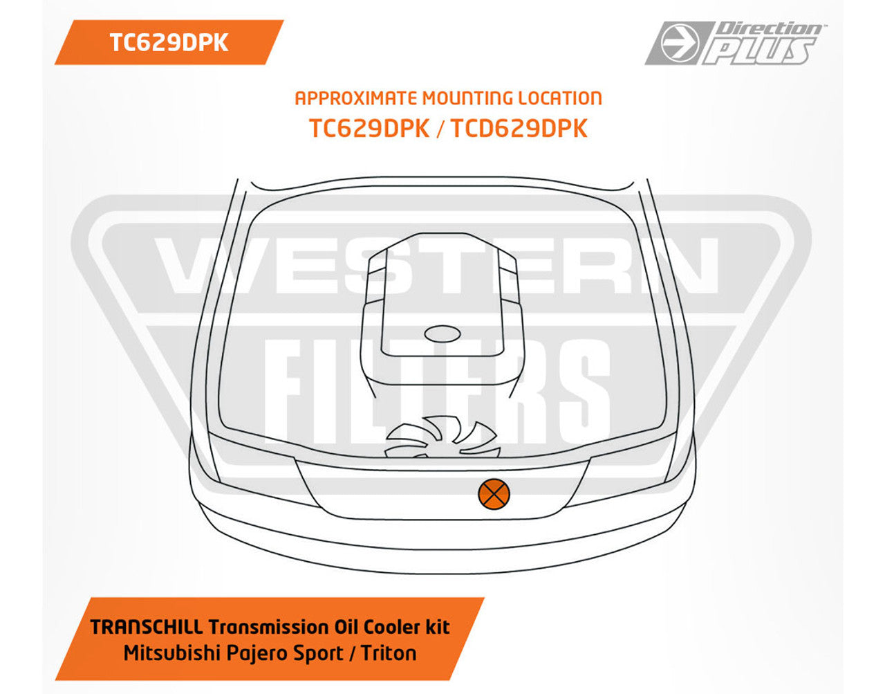 TCD629DPK Transmission Dual Cooler Kit for Mitsubishi Triton 2015-22 Pajero Sport 2015-21 4N15