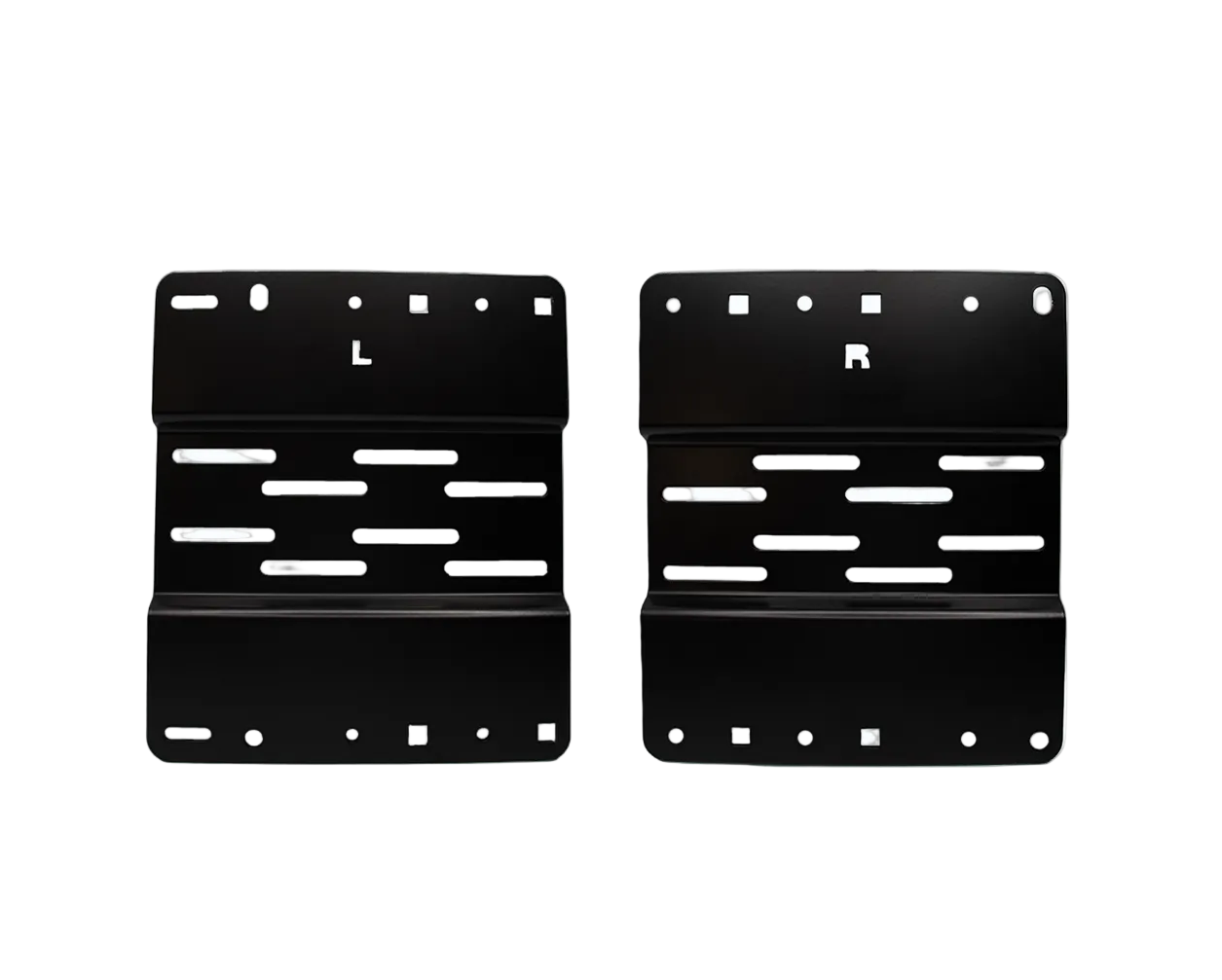 Two black vehicle racks labeled 'L' and 'R' with Racks Brax branding on a white background.