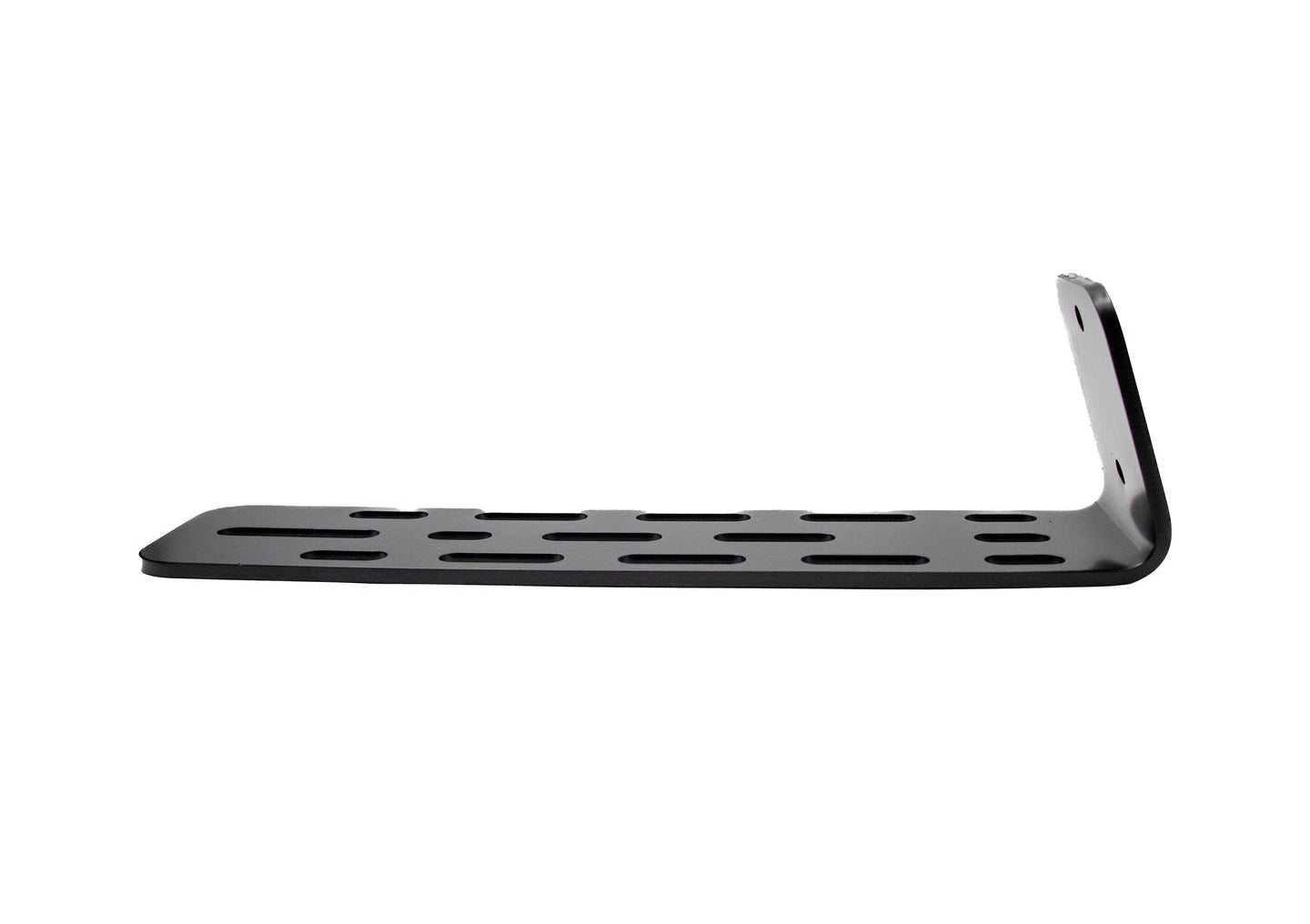 Metal bracket with Racks Brax logo on a white background