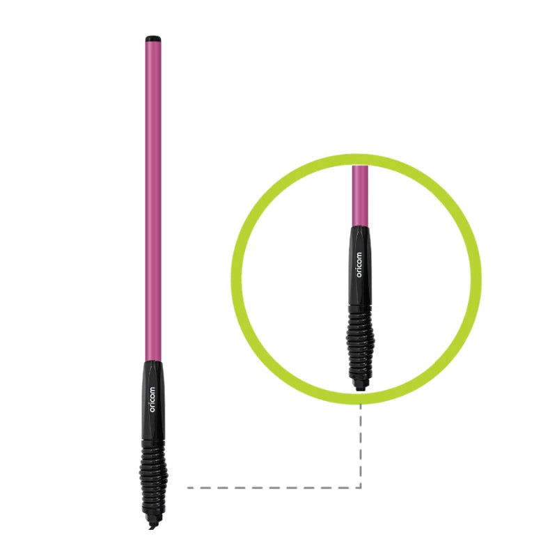 Anu856pnk 3dbi Pink UHF Cb Antenna With Detachable Pole