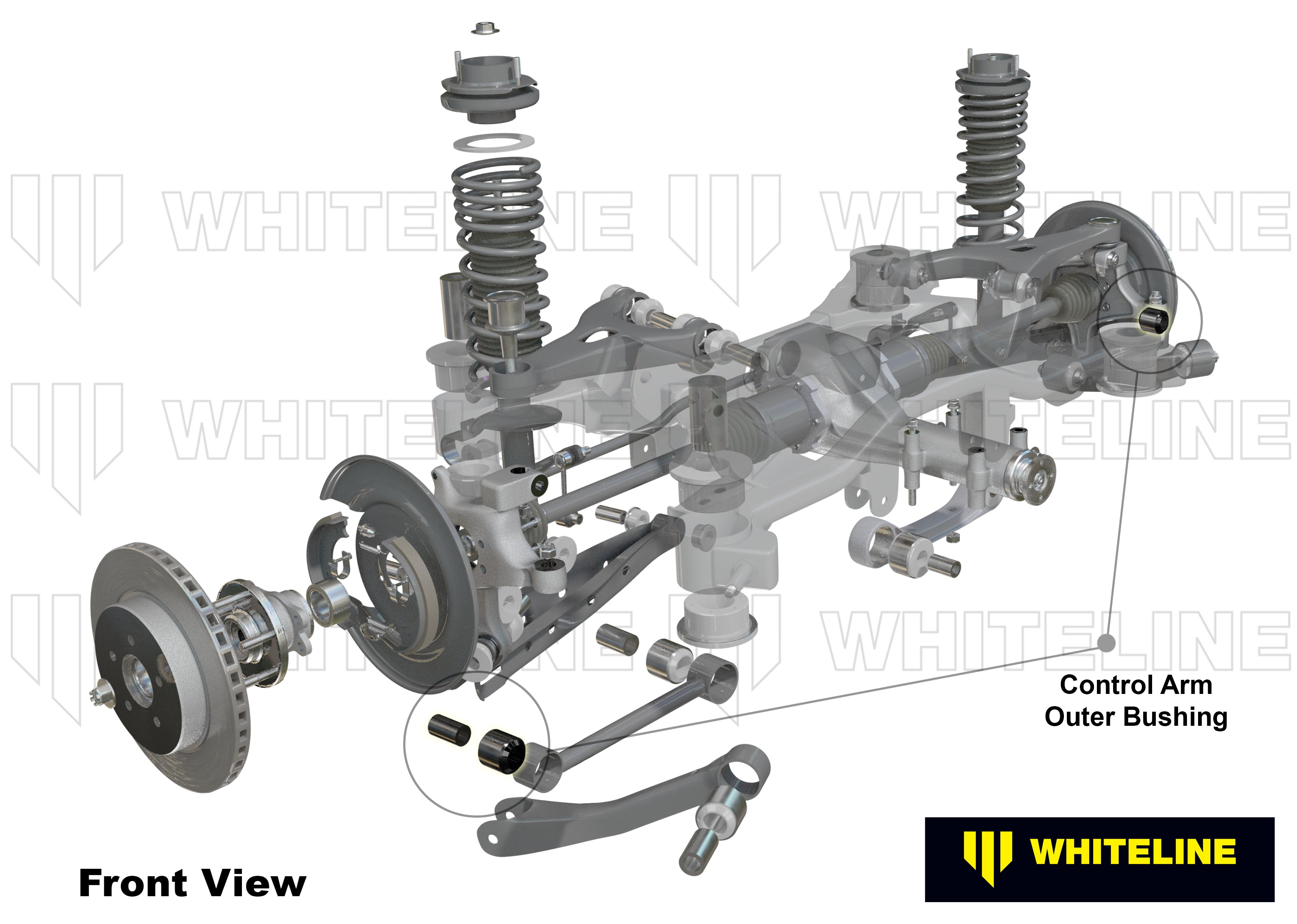 Rear Control Arm Lower Front - Outer Bushing Kit to Suit Audi, Seat, Skoda and Volkswagen PQ35 Fwd/Awd (W63552)