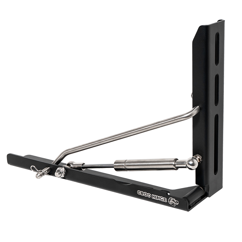 Croc Hinge Awning Bracket Pair - Black