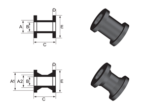 Front Lower Inner Rear Bushing Double Offset Kit to Suit Honda Civic 5th Gen and Integra DC2