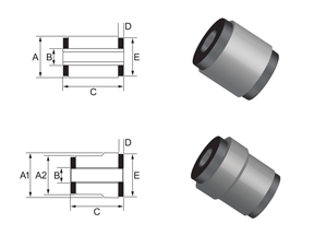 Front Lower Control Arm Inner Bushing Kit-Double Offset to Suit Honda Civic and Integra