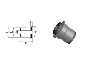 Front Lower Inner Rear Bushings Caster & Anti Lift to Suit Subaru Impreza VA, VB WRX/STI