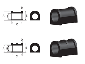 Sway Bar Bushing Service Kit, Chevrolet SS, Pontiac G8 (KSK002-22)