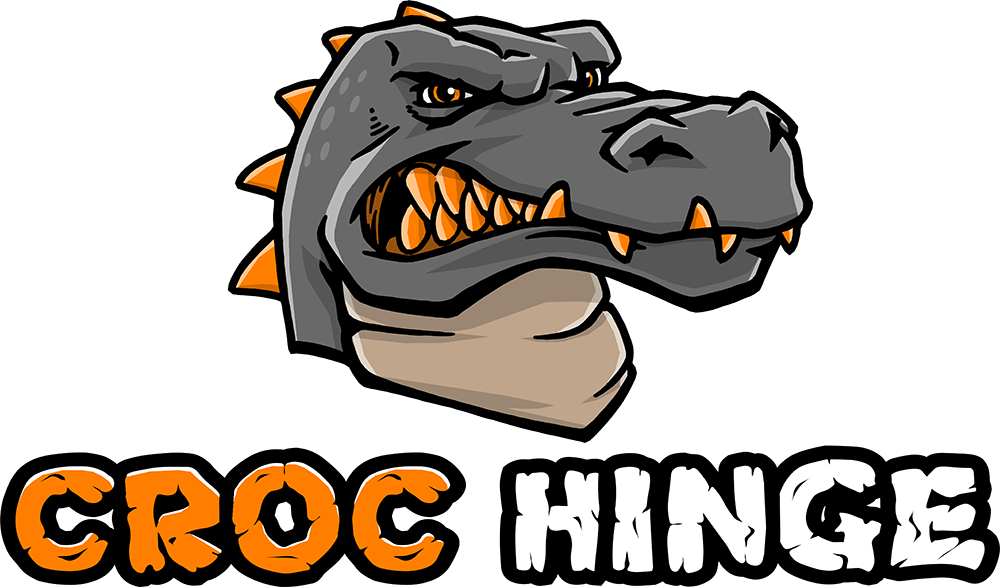 Croc Hinge Awning Bracket Pair - Black