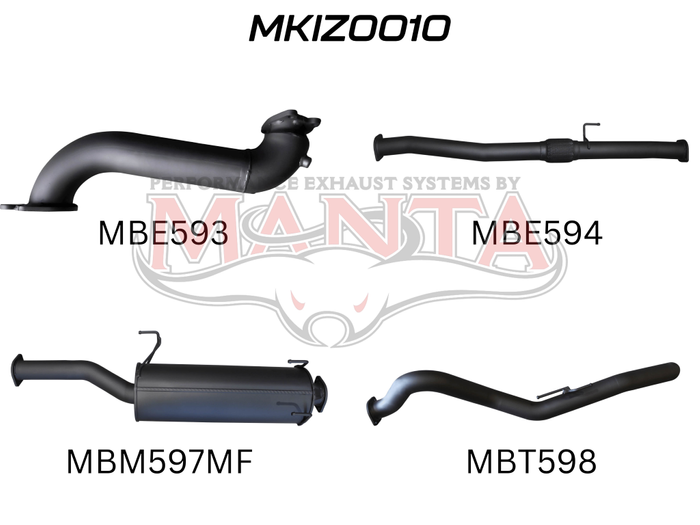 Manta - DMAX 2012 on 3.0L Without Cat - (MKIZ0010)