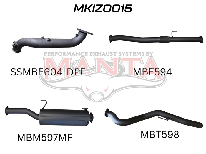 Manta - DMAX 2017 ON 3.0L TURBO BACK WITHOUT CAT - (MKIZ0015)