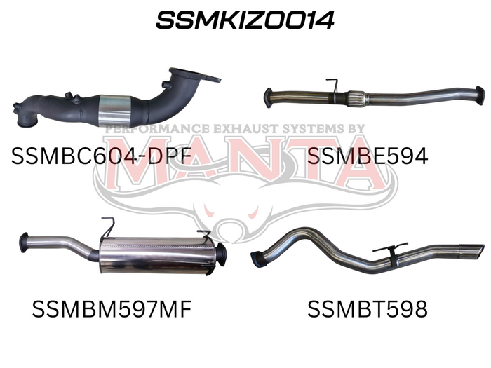 Manta - DMAX 2017 ON 3.0L TURBO BACK WITH CAT - (SSMKIZ0014)