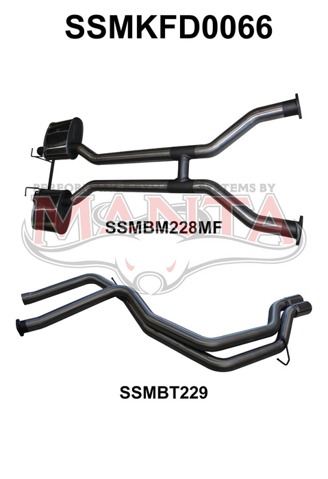 Manta - Falcon AU V8 IRS SDN 2.5in Dual Catback Tailpipe - (SSMKFD0066)