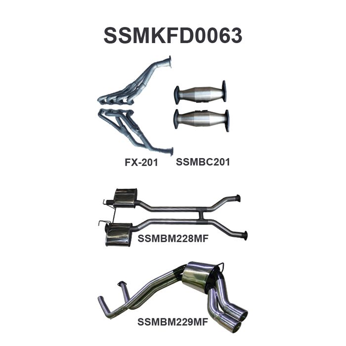 Manta - Falcon AU V8 IRS SDN 2.5in Dual With Extractors Muffler - (SSMKFD0063)