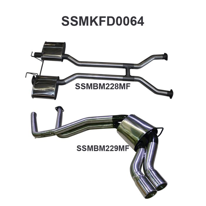 Manta - Falcon AU V8 IRS SDN 2.5in Dual Catback Muffler - (SSMKFD0064)