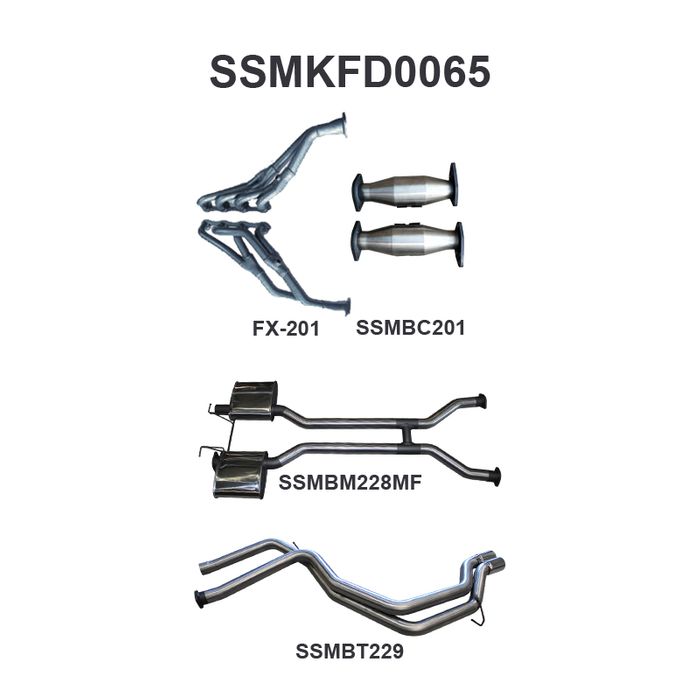 Manta - Falcon AU V8 IRS SDN 2.5in Dual With Extractors Tailpipe - (SSMKFD0065)
