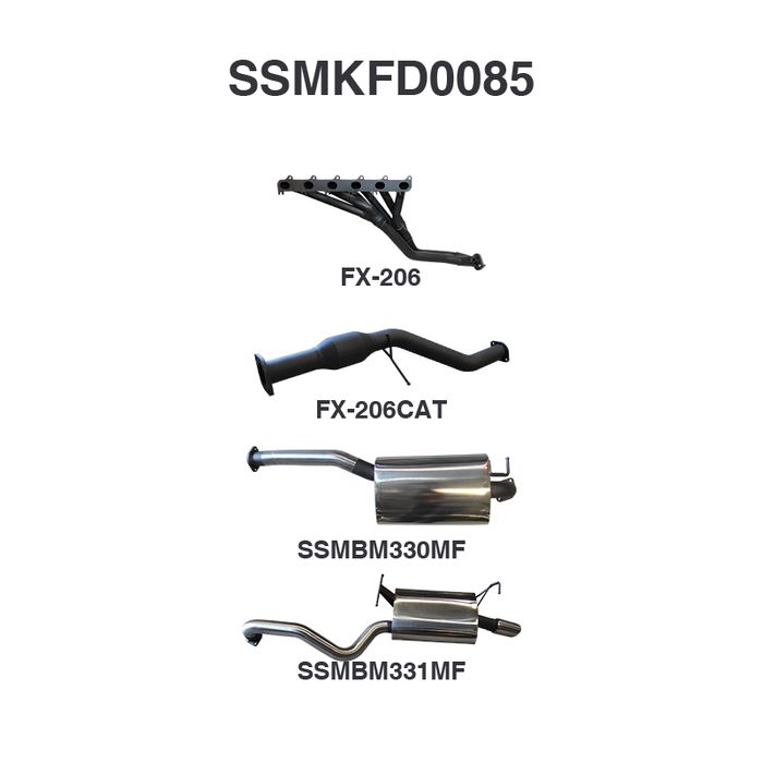 Manta - Falcon BA BF 6 Cylinder Sedan Full System Muffler/Muffler - (SSMKFD0085)