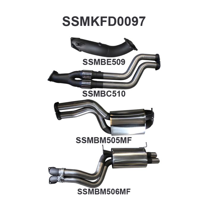 Manta - Falcon BA BF XR6 Turbo 3in Dual Turbo Back - (SSMKFD0097)