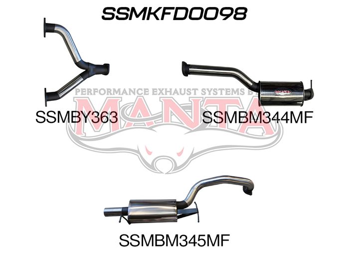 Manta - Falcon BA BF V8 Sedan 3in Catback Muffler/Muffler - (SSMKFD0098)