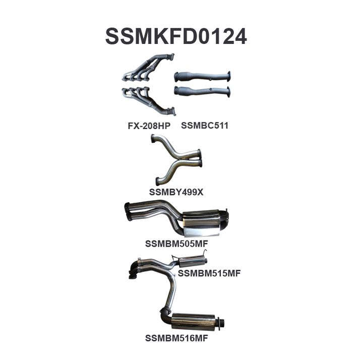 Manta - BF GT V8 4V Sedan 3in L & R With Extractors Muffler/Muffler (SSMKFD0124) - (SSMKFD0124)
