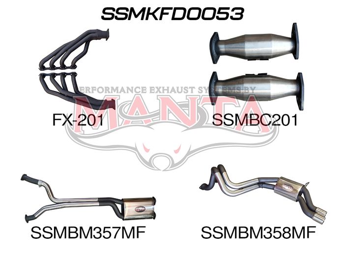 Manta - Falcon AU LIVE AXLE V8 Sedan 2.5in Dual With Extractors - (SSMKFD0053)