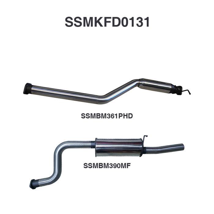 Manta - Falcon BA BF 6 Cylinder Ute Catback Hotdog/Muffler - (SSMKFD0131)