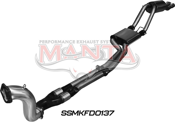 Manta - BA BF XR6 Turbo Ute 2.5in Dual Turbo Back (SSMKFD0137) - (SSMKFD0137)