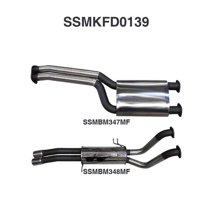 Manta - BA BF XR6 Turbo Ute 2.5in Dual C-Back (SSMKFD0139) - (SSMKFD0139)