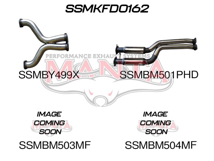 Manta - BA BF V8 Ute 3in L & R CatBack Hotdog/Muffler (SSMKFD0162) - (SSMKFD0162)