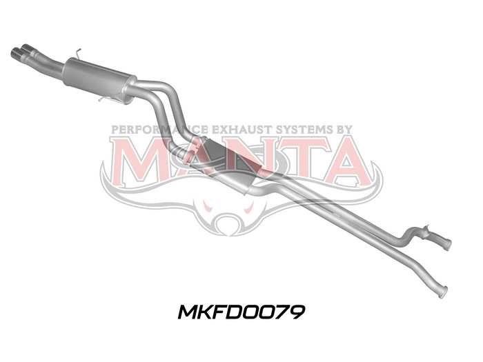 Manta - Falcon AU V8 Ute 2.5in Dual With Extractors Muffler/Muffler - (MKFD0079)
