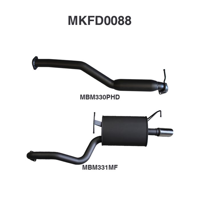 Manta - Falcon BA BF 6 Cylinder Sedan Catback Hotdog/Muffler - (MKFD0088)