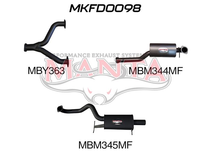 Manta - Falcon BA BF V8 Sedan 3in Catback Muffler/Muffler - (MKFD0098)