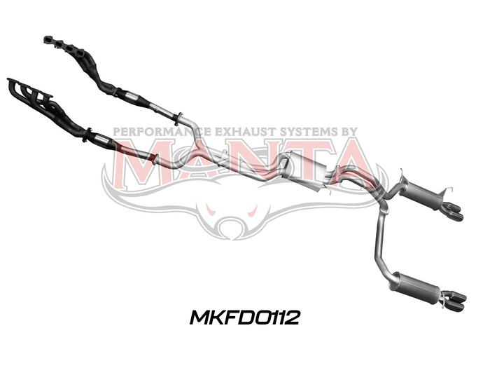 Manta - BA BF V8 4V Sedan 2.5in L & R With Extractors Muffler/Muffler (MKFD0112) - (MKFD0112)