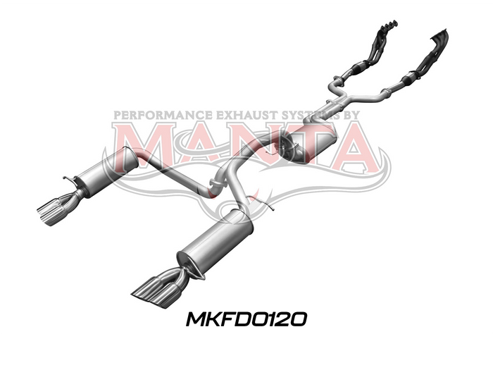 Manta - BF GT V8 4V Sedan 2.5in L & R With Extractors Muffler/Muffler (MKFD0120) - (MKFD0120)
