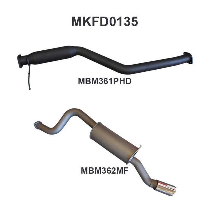 Manta - Falcon BA BF 6 Cylinder XR6 Ute CatBack Hotdog/Muffler - (MKFD0135)