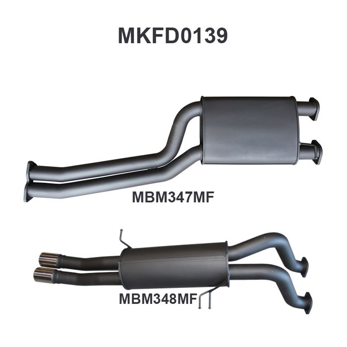 Manta - BA BF XR6 Turbo Ute 2.5in Dual Catback (MKFD0139) - (MKFD0139)