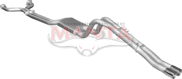 Manta - BA BF V8 Ute 2.5in Dual CatBack Muffler/Tailpipe (MKFD0148) - (MKFD0148)