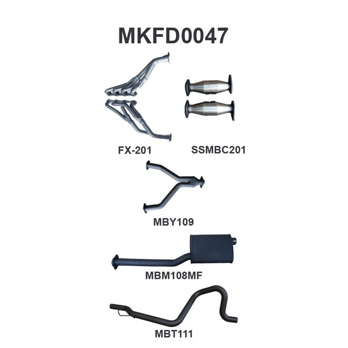 Manta - Falcon AU LIVE AXLE V8 Sedan 2.5in Single With Extractors - (MKFD0047)