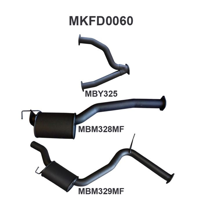 Manta - Falcon AU V8 IRS Sedan 3in CatBack Muffler/Muffler - (MKFD0060)