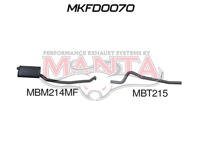Manta - Falcon AU 6 Cylinder Ute Catback Muffler/Tailpipe - (MKFD0070)