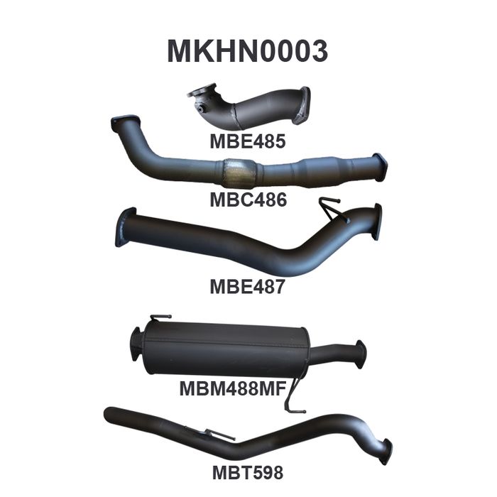 Manta - COLORADO RC 3.0L 08 - 10 SWB WITH CAT & WITH MUFFLER (MKHN0003) - (MKHN0003)