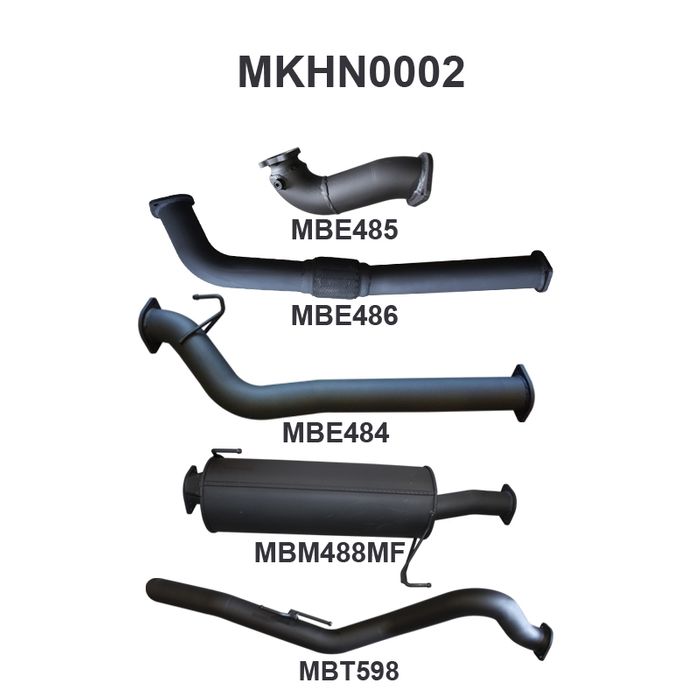 Manta - COLORADO RC 3.0L 08 - 10 LWB WITHOUT CAT & WITH MUFFLER (MKHN0002) - (MKHN0002)
